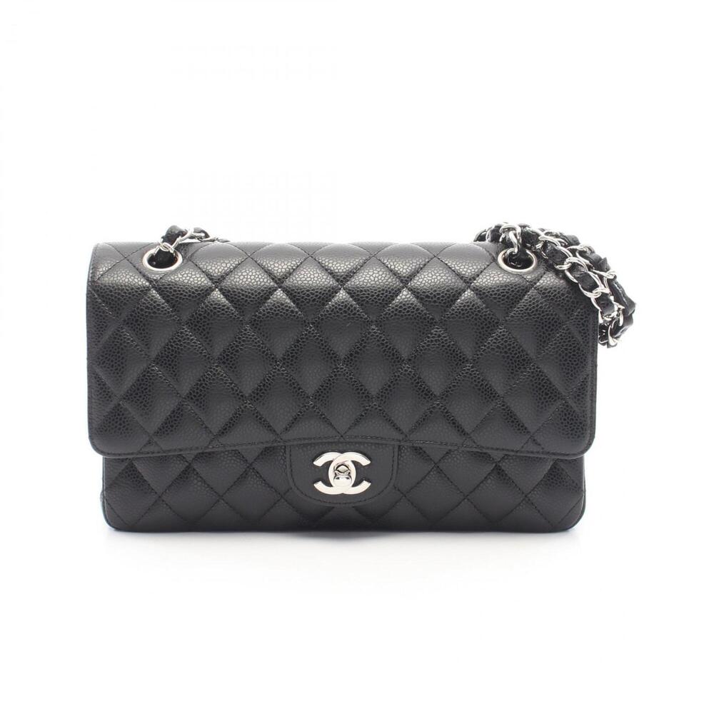 Chanel Matelassé Double Flap Shoulder Bag/Handbag, Caviar Leather (Grained Ca...